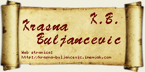 Krasna Buljančević vizit kartica
